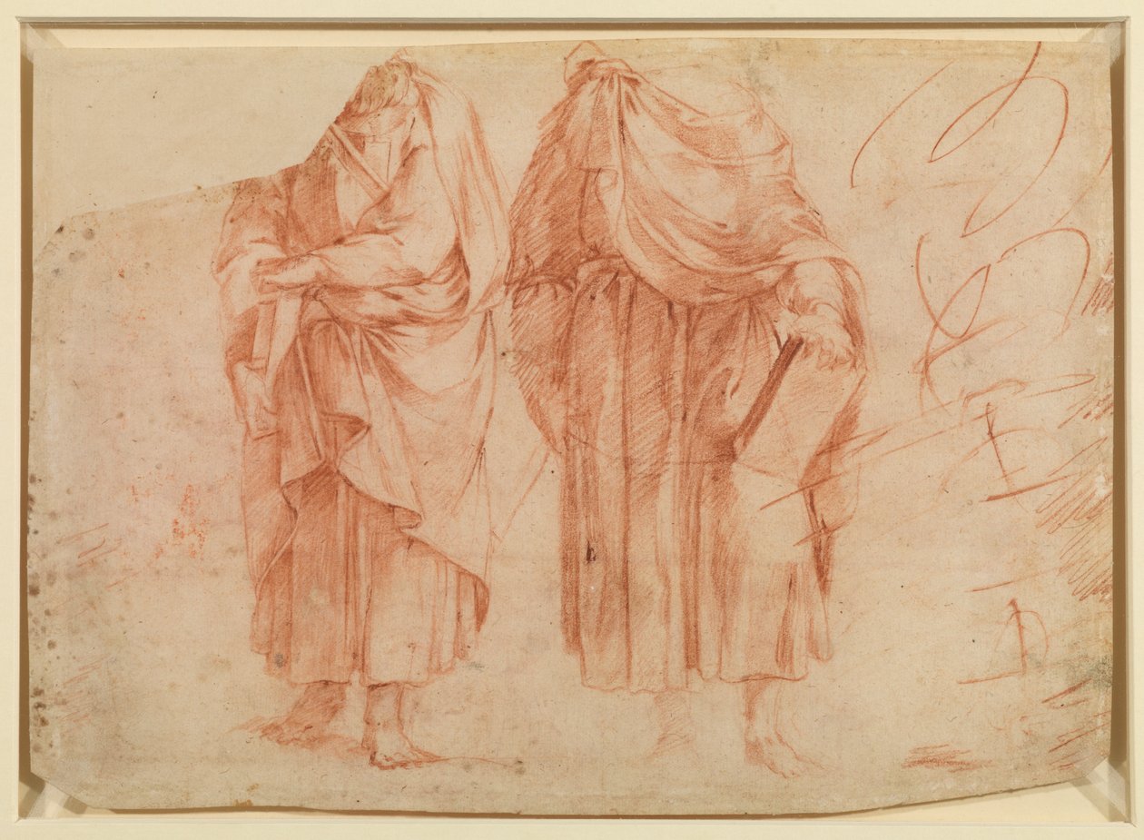 Tre friser av grotesk ornament, tergo, 1500-talet av Polidoro da Caravaggio