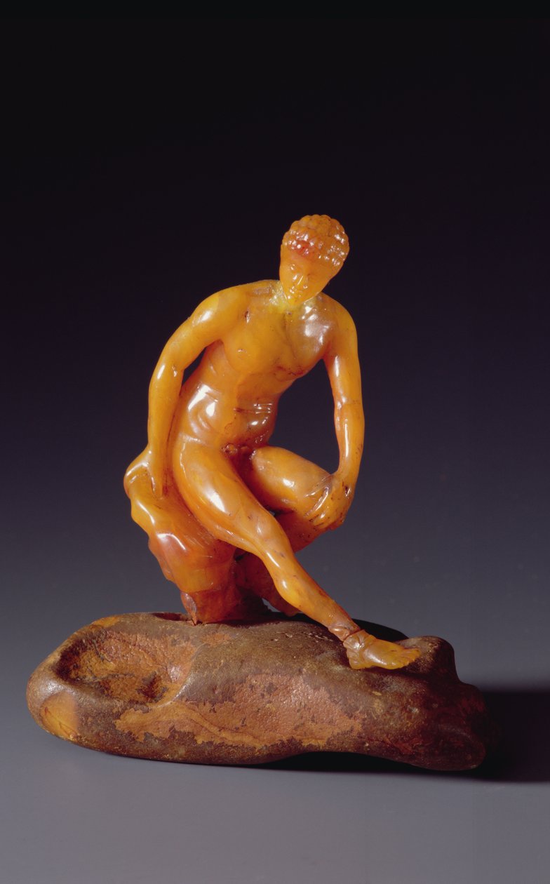 Figur av Hermes, ca 1600 (bärnsten) av Polish School
