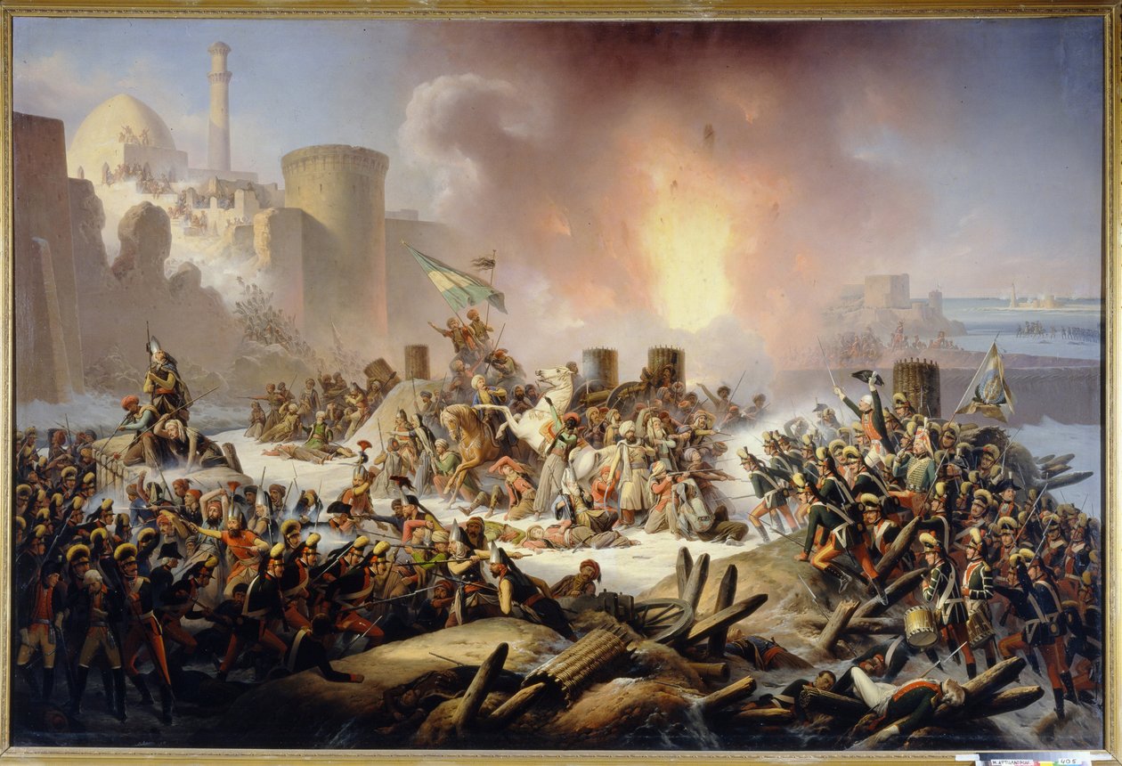 Den andra belägringen av fästningen Ochakov (eller Otchakiv, i Ukraina) i december 1788. (Belägringen av fästningen Ochakov i december 1788). Avsnitt av det rysk-turkiska (ryska-turkiska) kriget 1787-1792, ryska styrkor, under befäl av prins Grigori Po av Polish School