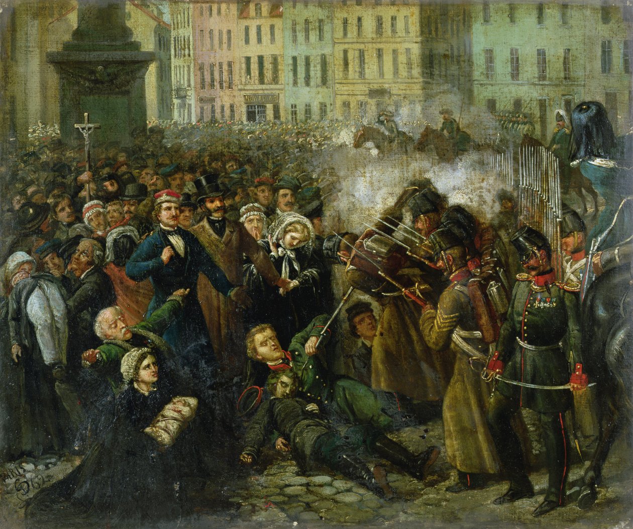 Massaker av Michal Landy, 8 april 1861 av Polish School