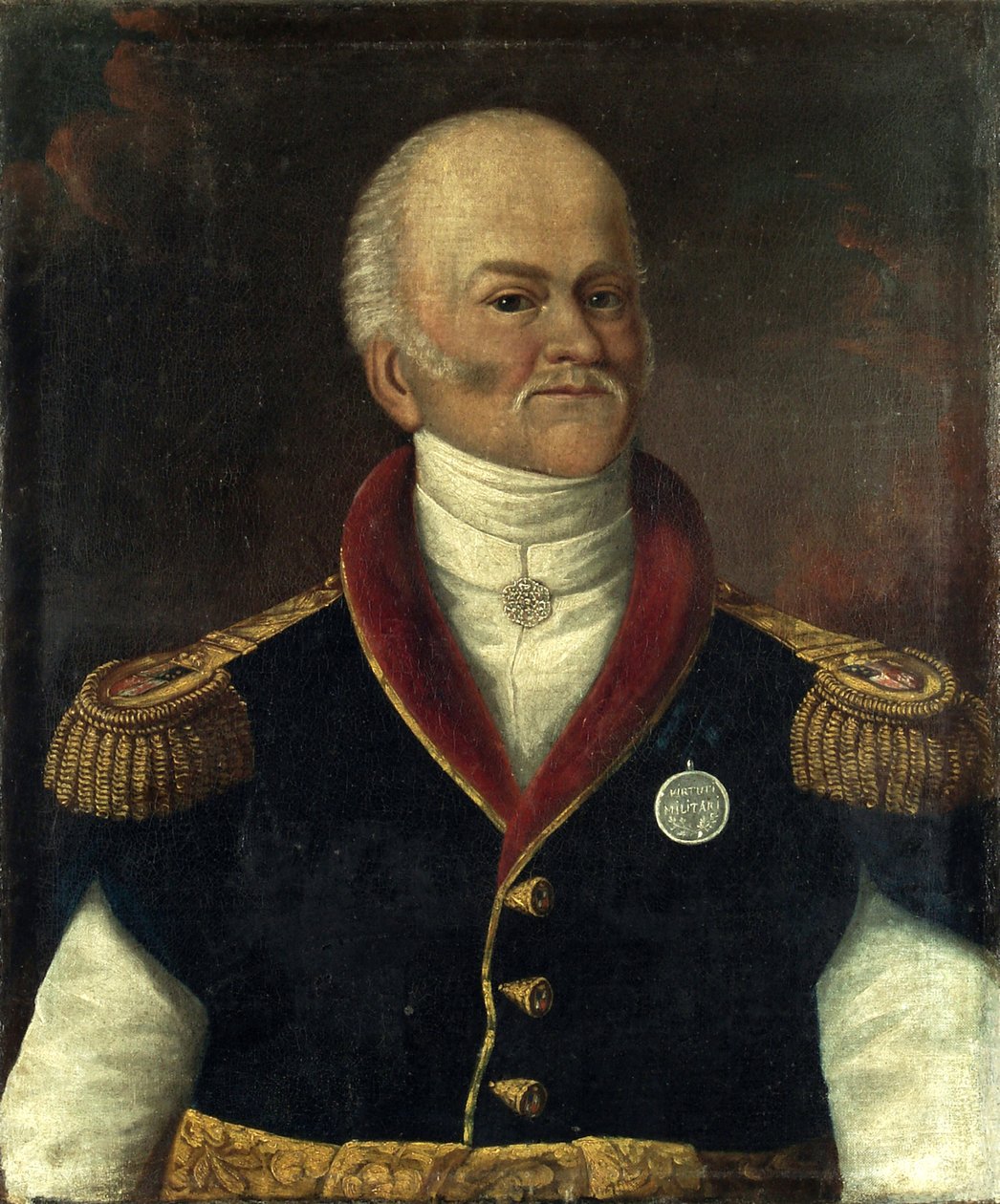 Porträtt av general Francois Xavier Krasicki (1774-1844). (Porträtt av general Ksawery Franciszek Krasicki). Peinture anonyme, huile sur toile av Polish School