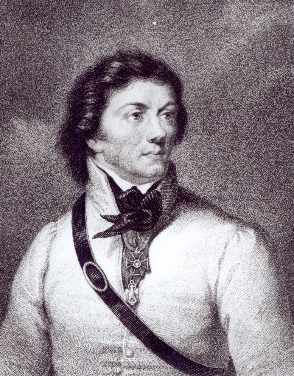 Porträtt av Tadeusz Kosciuszko, graverat av William Holl (1807-71), ca 1840 av Polish School