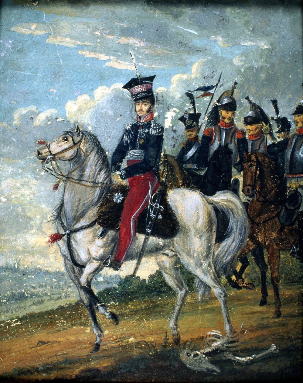 Prins Josef Anton Poniatowski (1763-1813) med guider, ca 1813 av Polish School