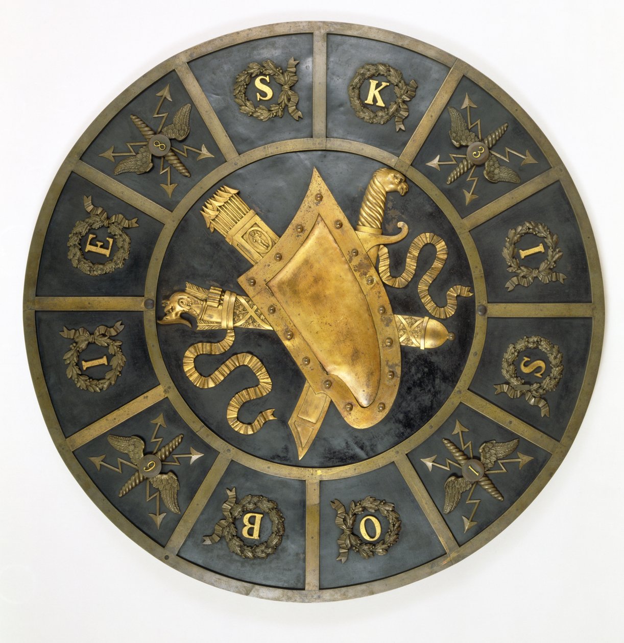Sköld som hedrar kung John Sobieski III (1629-96) (brons) av Polish School