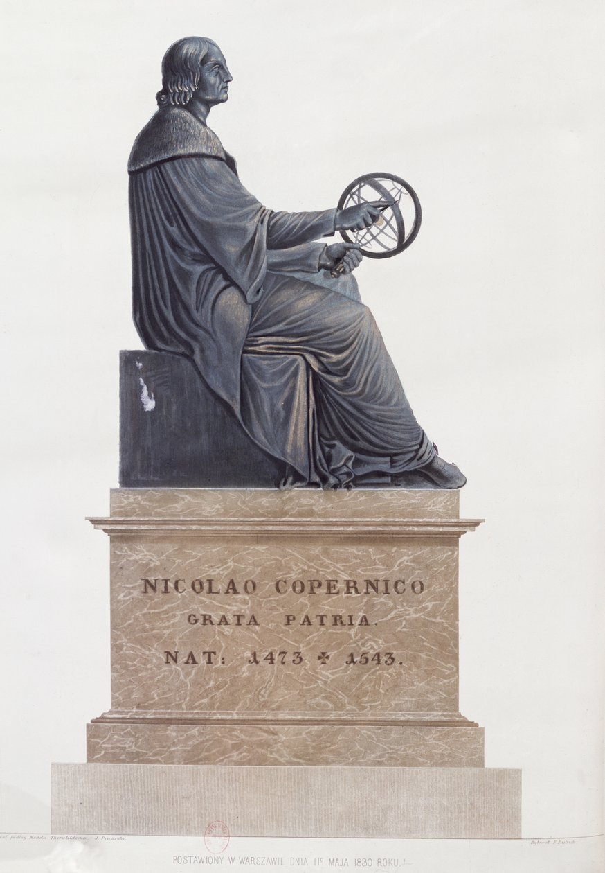 Staty av Nicolaus Copernicus (1473-1543) 1854 av Polish School