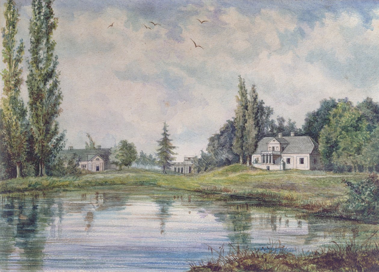Födelseplatsen för Adam Bernard Mickiewicz (1798-1855) i Zaosie av Polish School