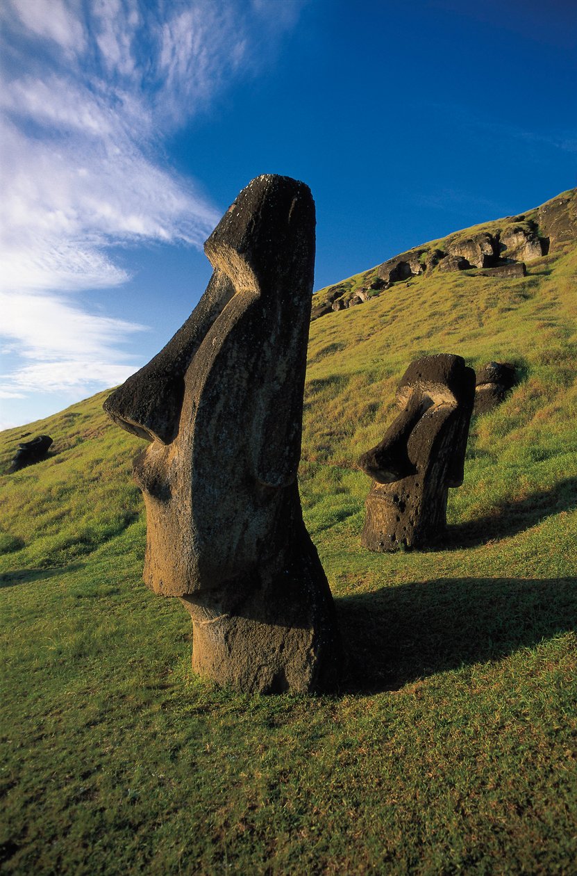 Moai-statyer, Rapa Nui National Park, Påskön, Chile av Polynesian Polynesian