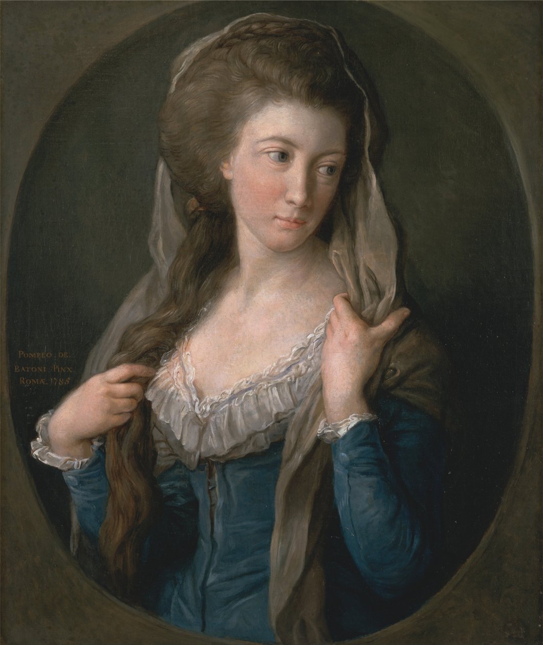 Portrait of a Woman, traditionally identified as Margaret Stuart, Lady Hippisley  av Pompeo Batoni