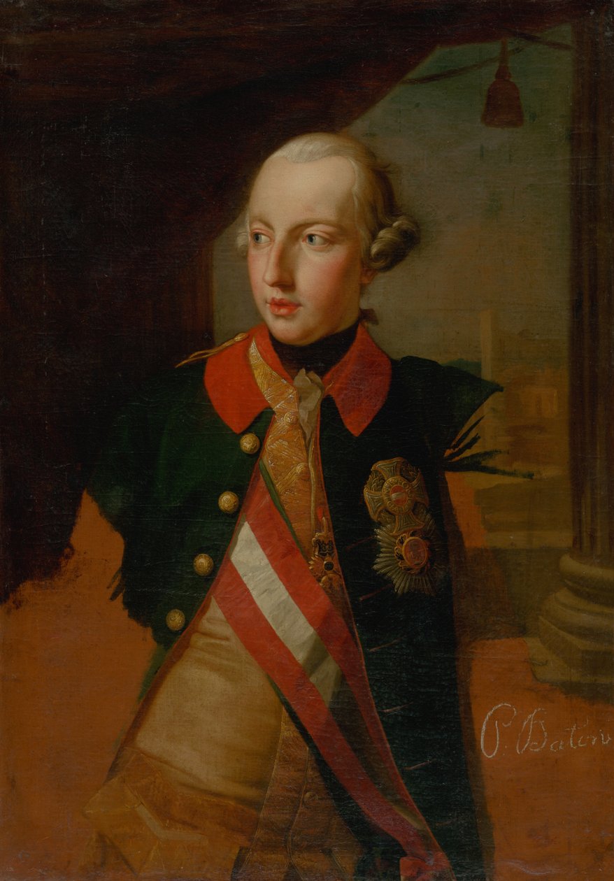 Studie för porträtt av kejsare Joseph II av Pompeo Batoni