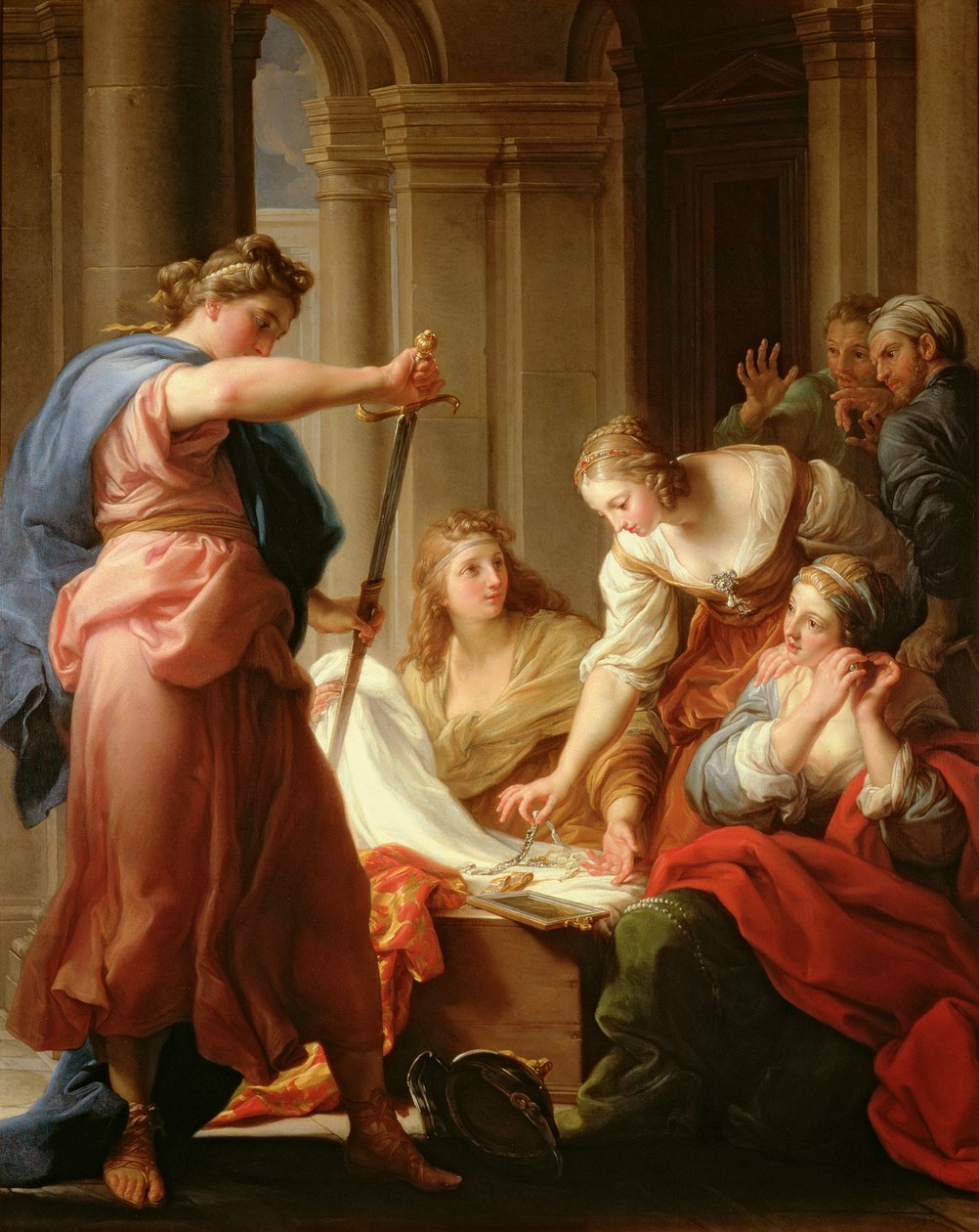 Akilles vid kung Lycomedes hov med hans döttrar, 1746 av Pompeo Girolamo Batoni