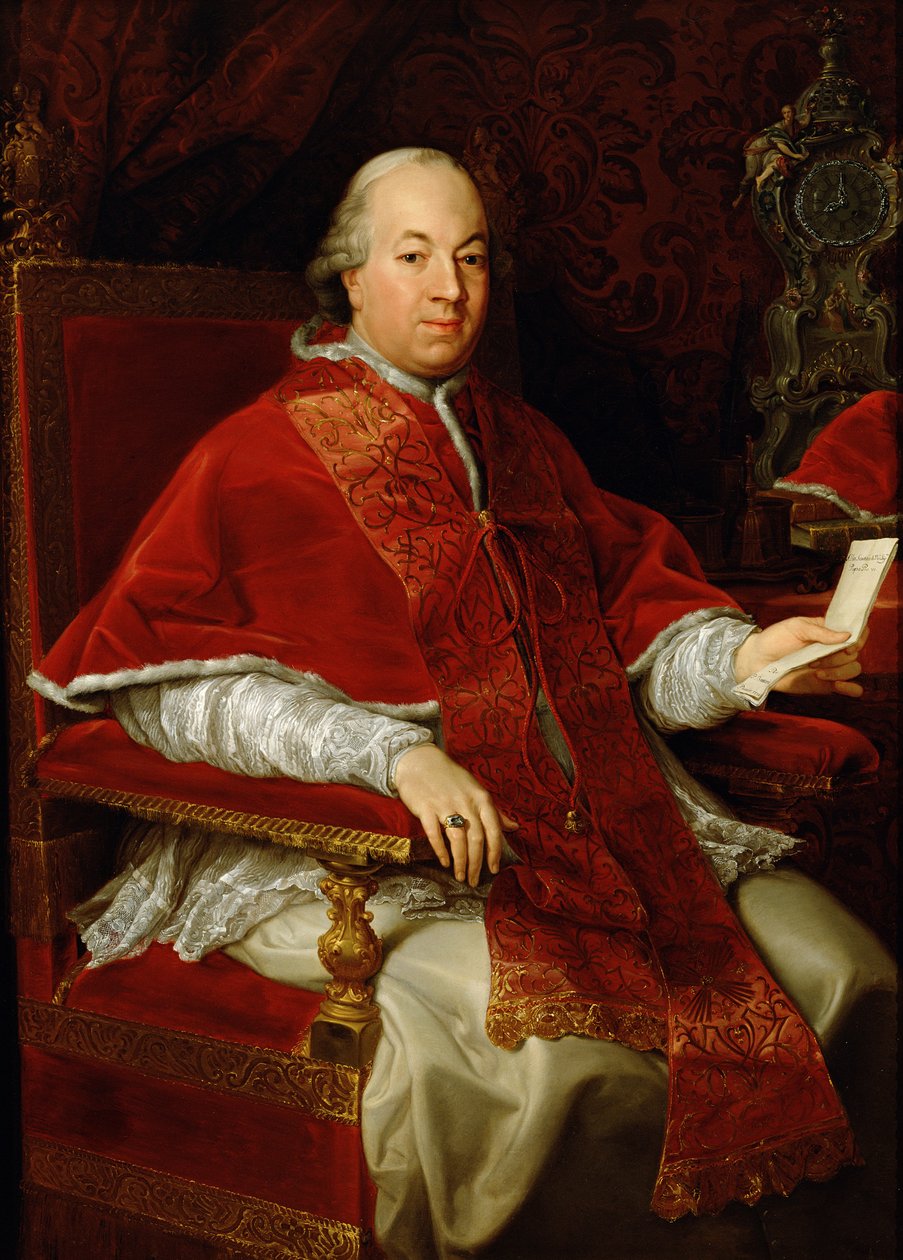 Påve Pius VI (1717-99) c.1775-76 av Pompeo Girolamo Batoni