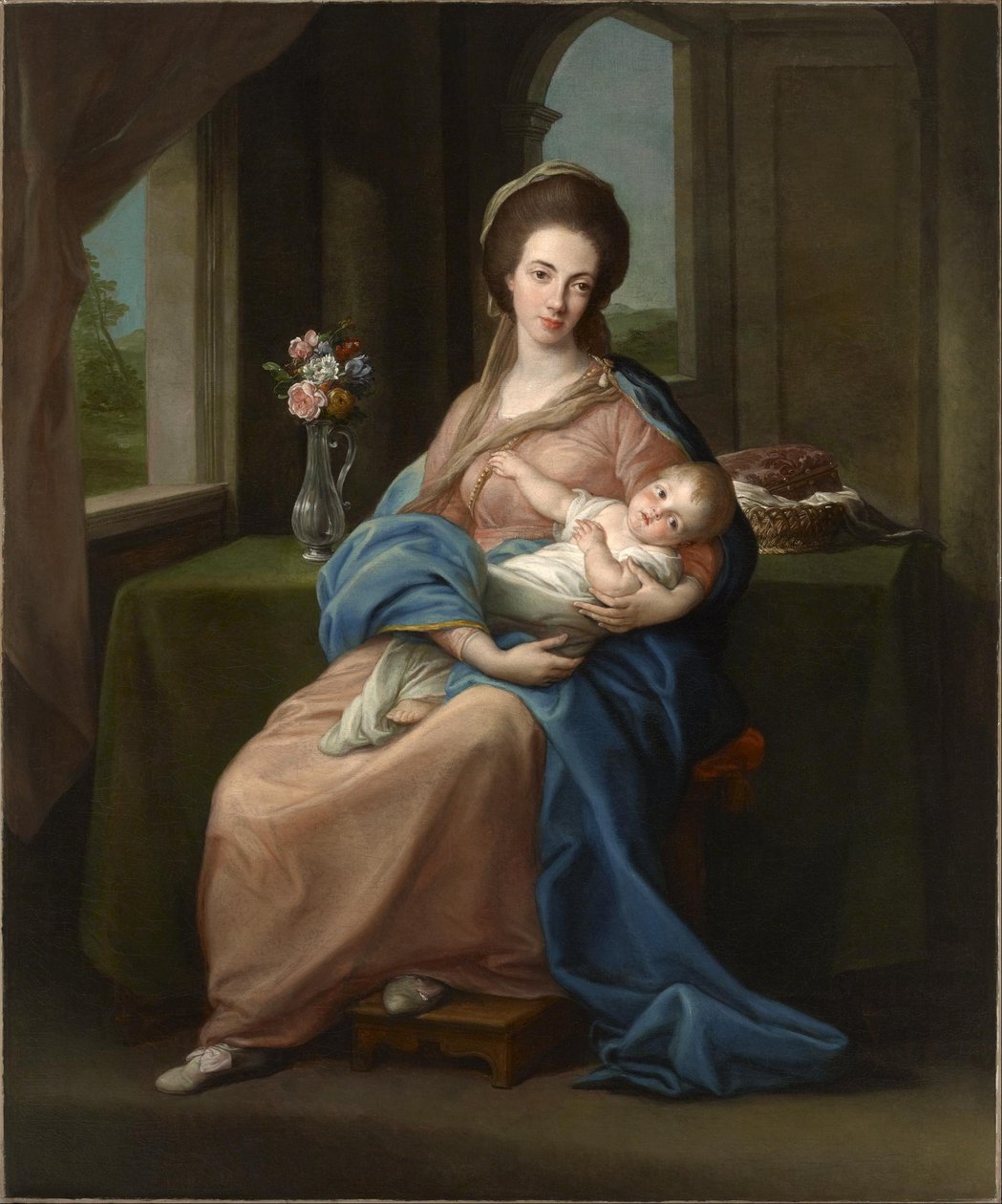 Marschinnan i Headfort som höll sin dotter Mary av Pompeo Girolamo Batoni