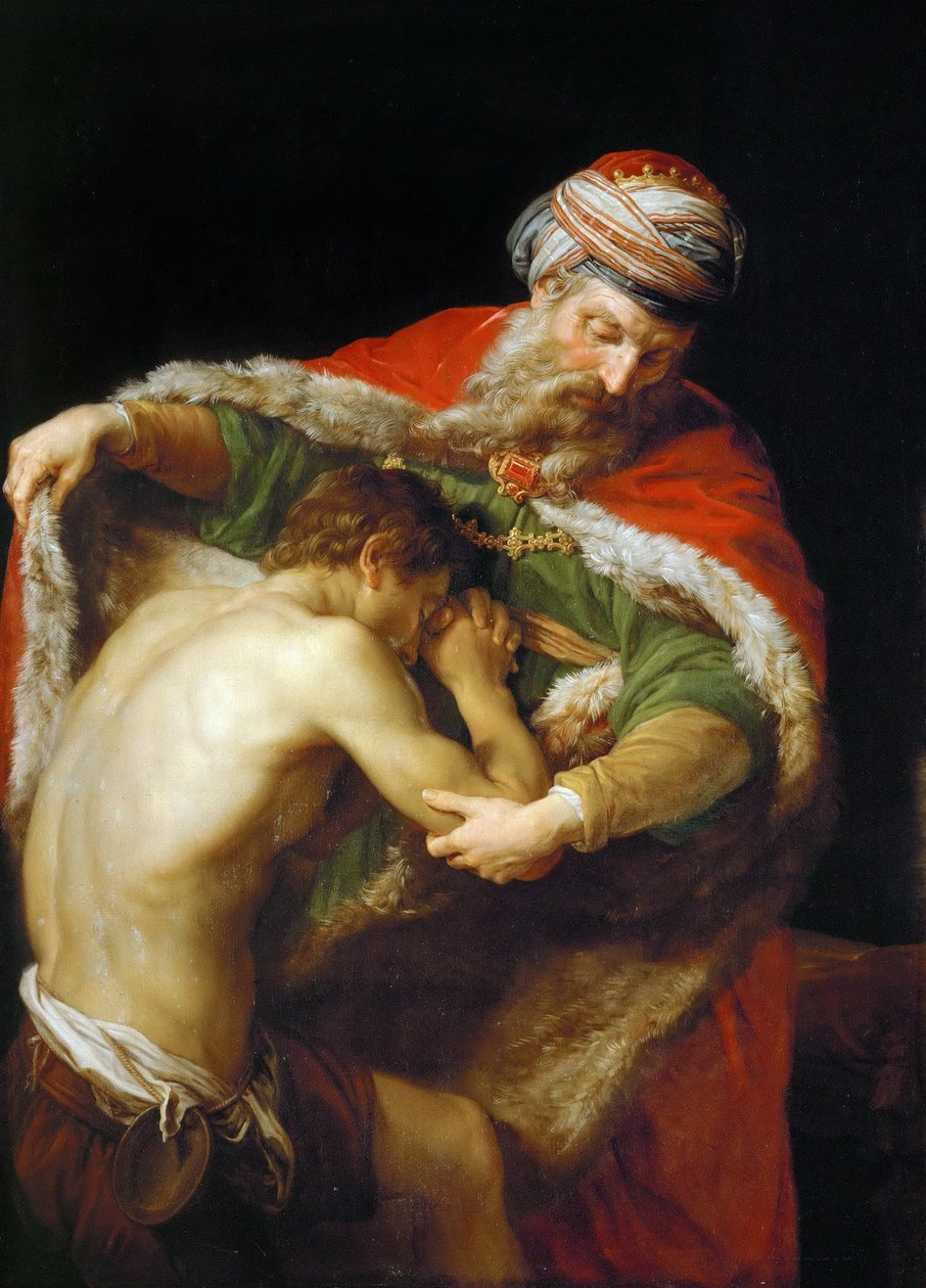Tyska: Liknelsen om den förlorade sonen Den förlorade sonens återkomst av Pompeo Batoni