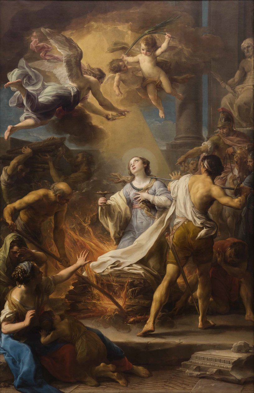 Den heliga Lucias martyrskap Pompeo Girolamo Batoni av Pompeo Batoni