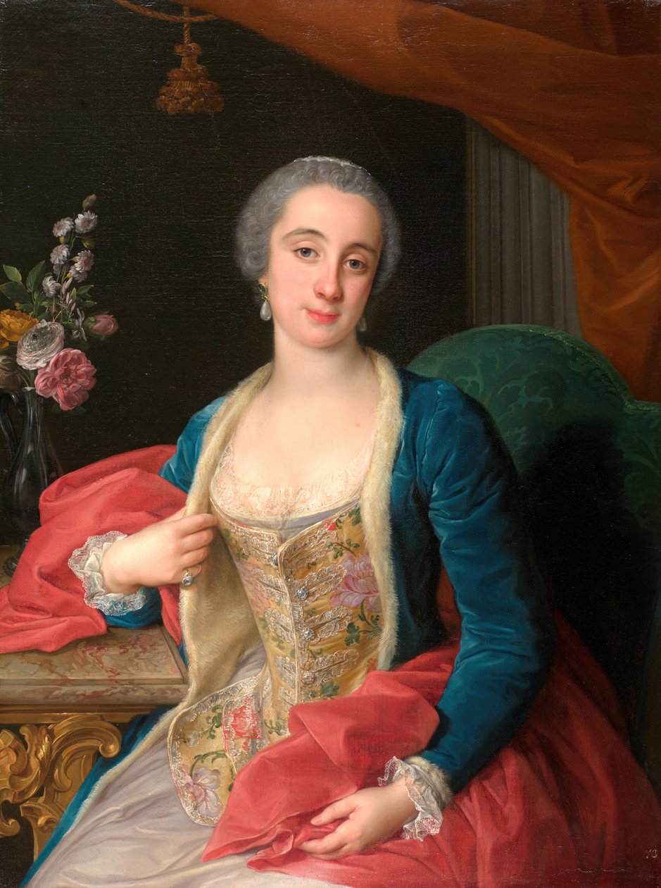 Porträtt av hertiginnan Sforza Cesarini d. 1765, 1768. av Pompeo Batoni
