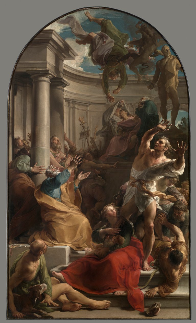 Simon Magus fall, ca. 1745-1750. av Pompeo Batoni