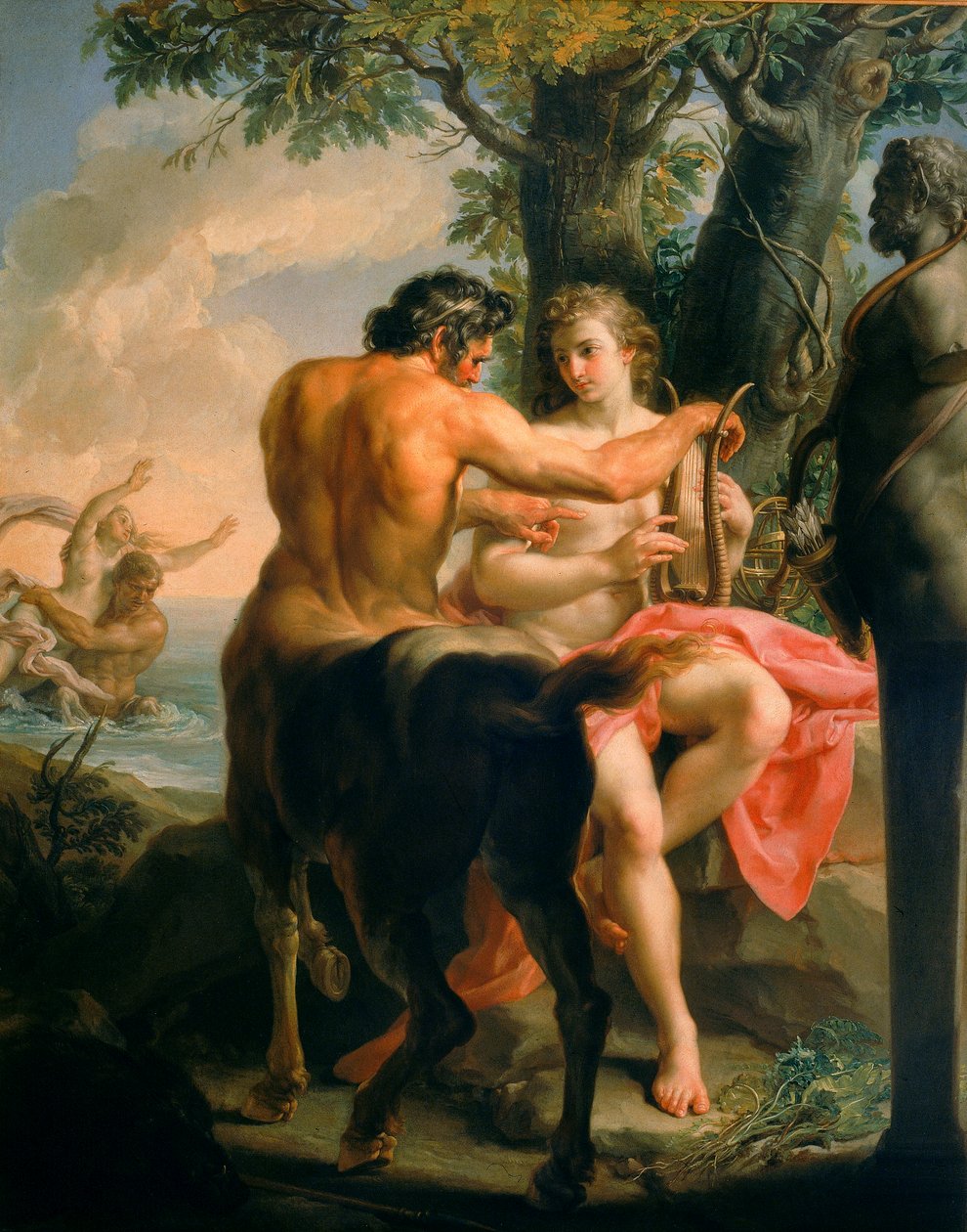 Akilles och Kentauren Chiron av Pompeo Girolamo Batoni