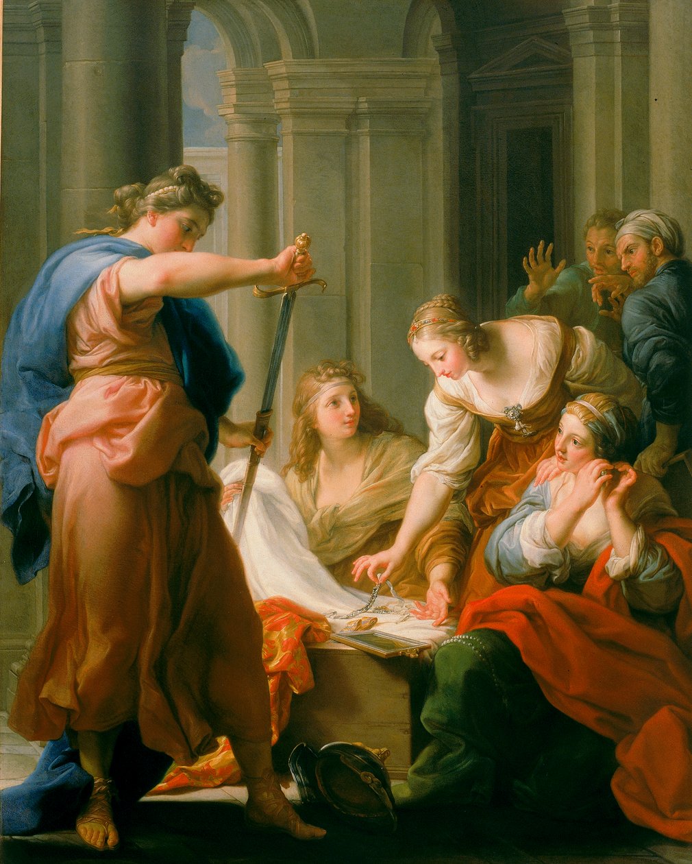 Achilles vid hovet i Lycomedes av Pompeo Girolamo Batoni