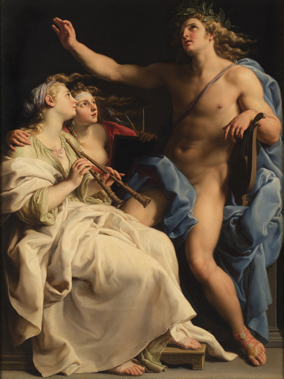 Apollo, musik och geometri, 1741. av Pompeo Girolamo Batoni