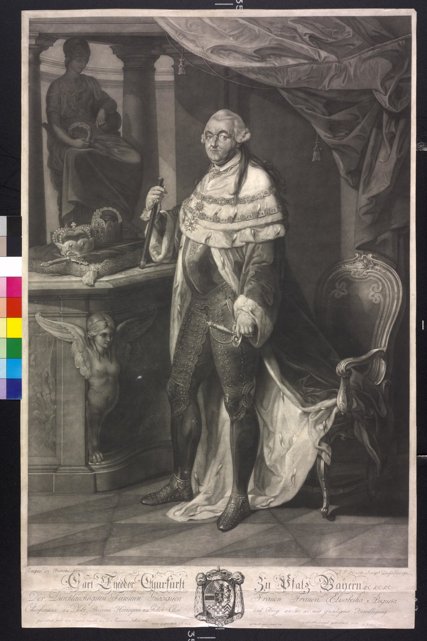 Carl Theodor kurfurste till slottet Bayern av Pompeo Girolamo Batoni