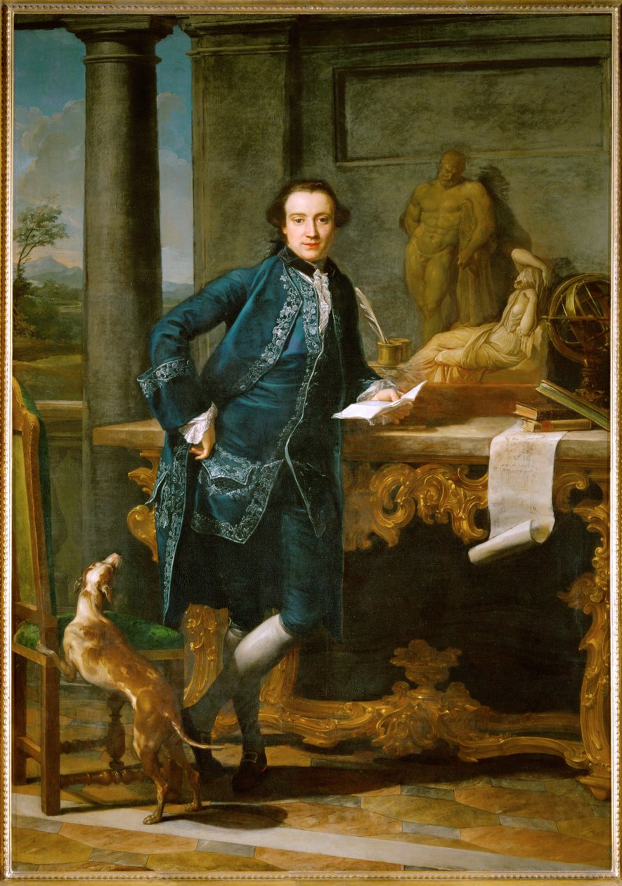 Charles John Crowle, en gentleman som kom till Italien på sin "Grand Tour" ... av Pompeo Girolamo Batoni