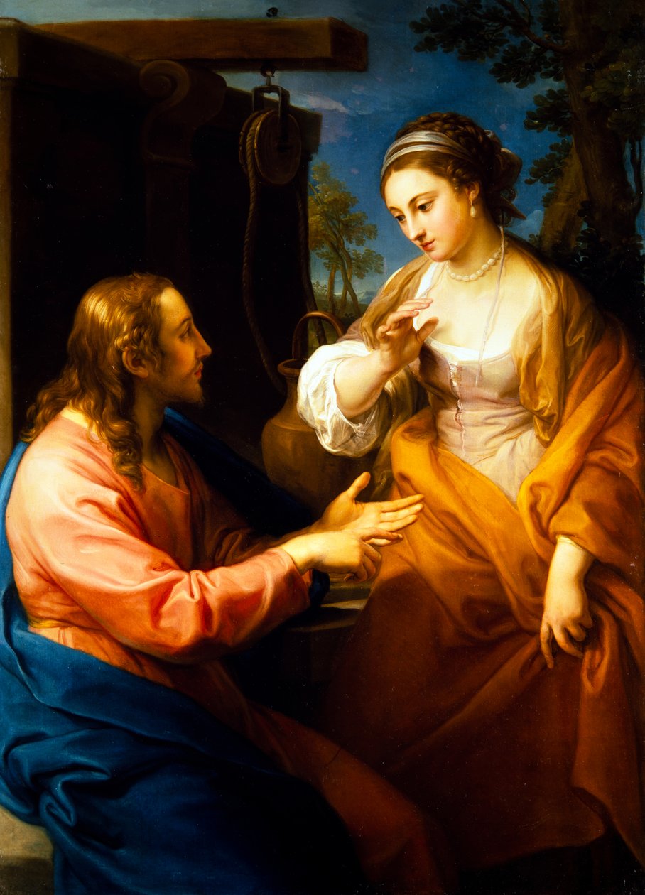 Kristus och kvinnan från Samaria av Pompeo Girolamo Batoni