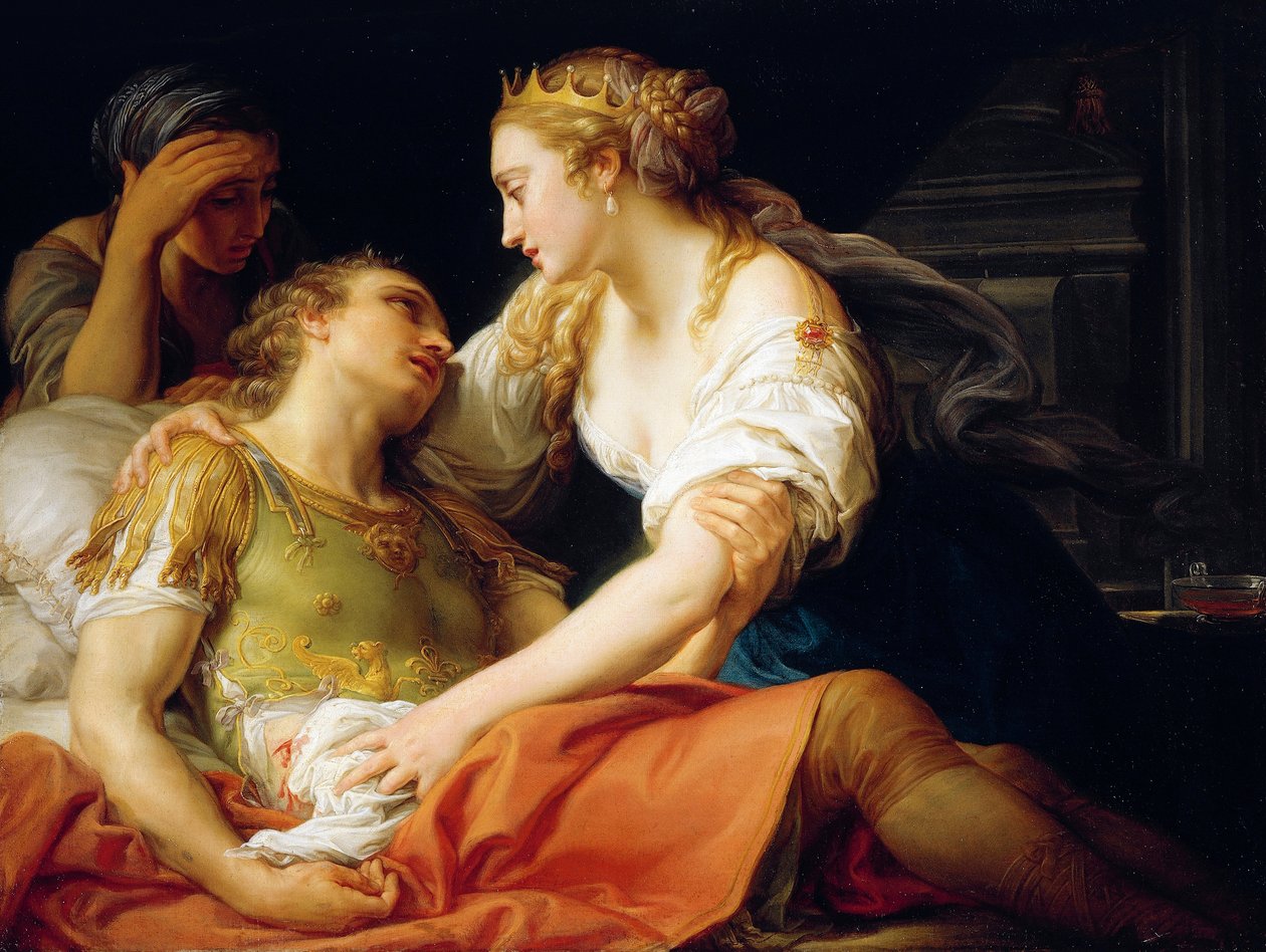 Mark Antonius död av Pompeo Girolamo Batoni