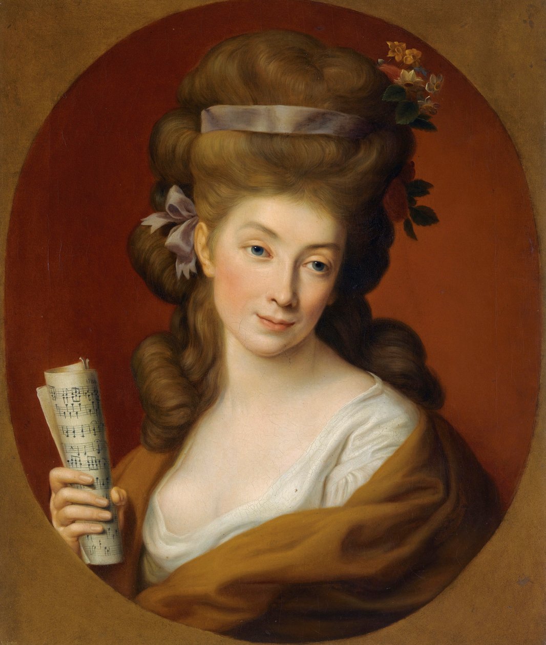 "" Portrait de la noble polonaise Izabela Lubomirska "" (Porträtt av prinsessan Izabela Elzbieta Potocka, född Lubomirska (1736-1816)) Peinture de Pompeo Batoni (1708-1787) - 1780 - Olja på duk Samling Dim 413.x Privat av Pompeo Girolamo Batoni