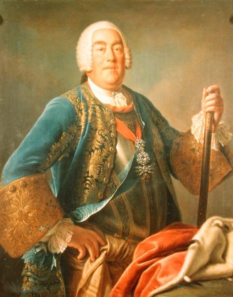 Porträtt av Karl Eugen II (1728-93), hertig av Württemberg (olja på duk) av Pompeo Girolamo Batoni