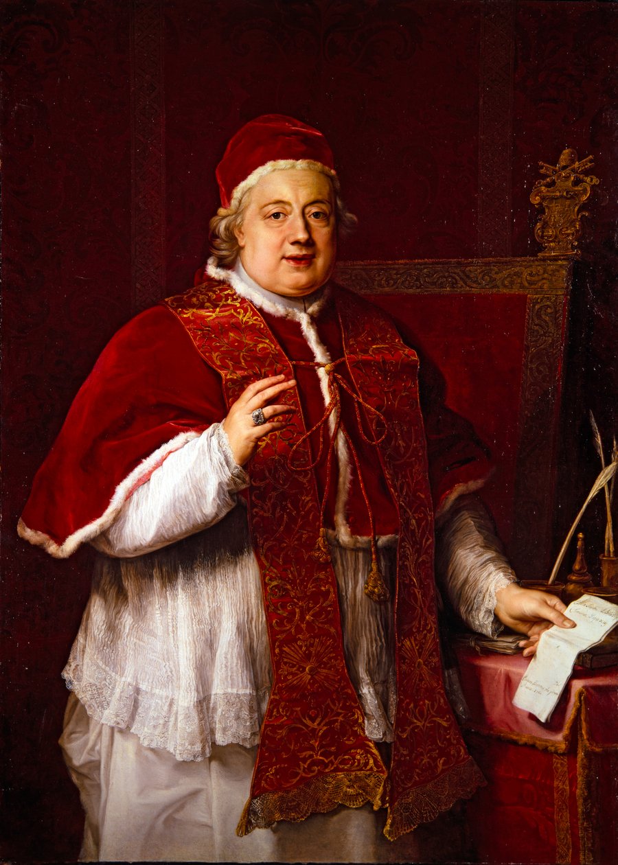 Porträtt av påven Rezzonico (Clemens XIII) av Pompeo Girolamo Batoni