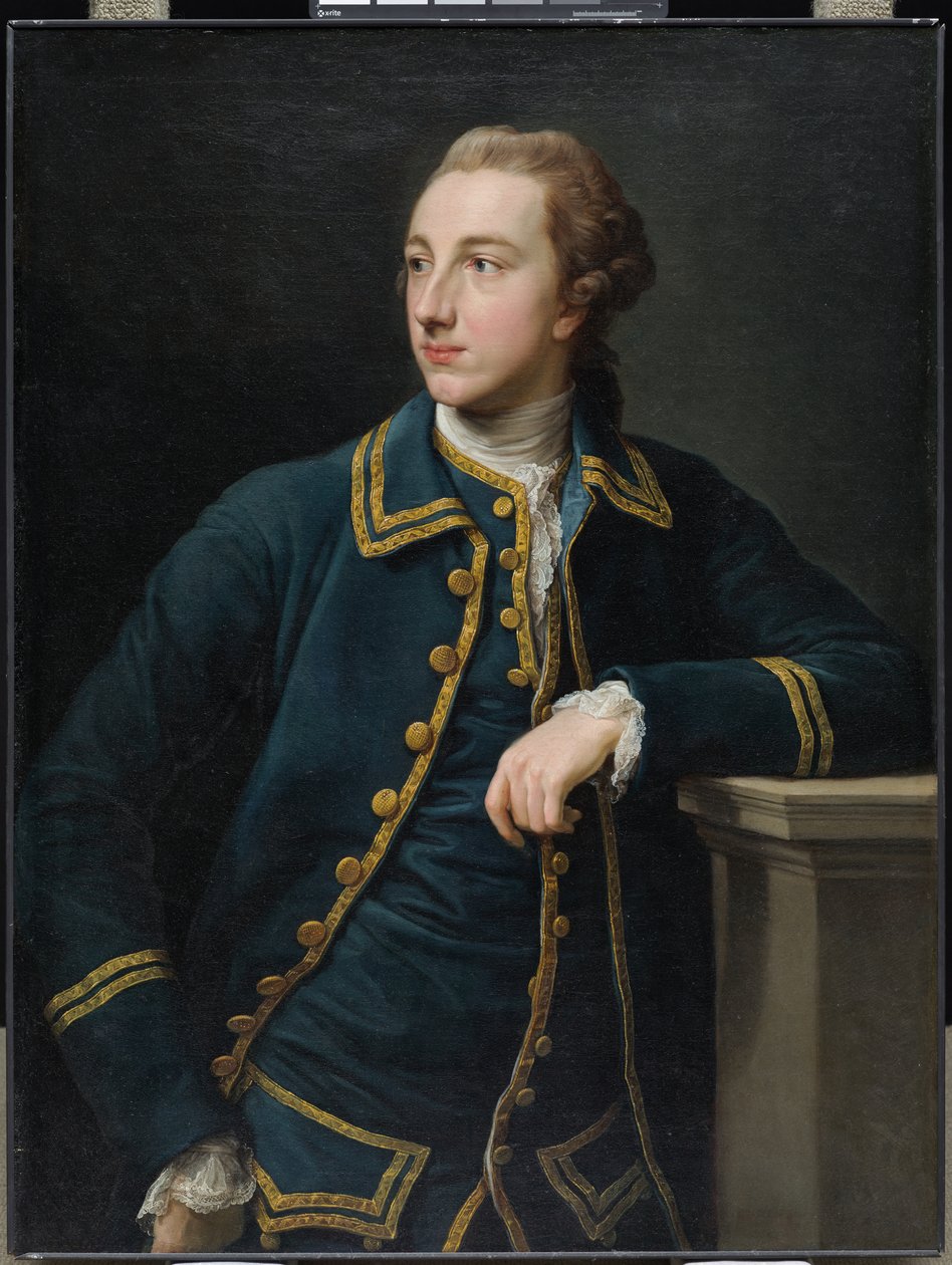 Porträtt av en man i grön kostym, ca 1760 (olja på duk) av Pompeo Girolamo Batoni