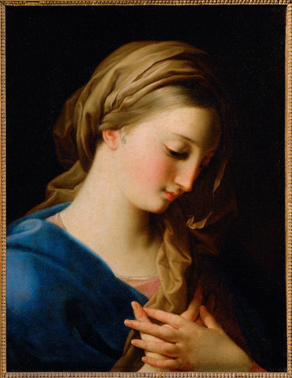 Jungfru Maria bebådelse (målning på duk) av Pompeo Girolamo Batoni