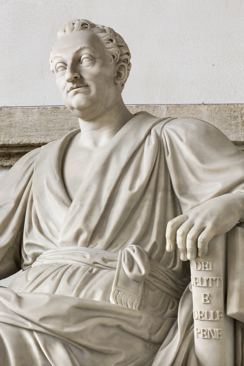 Staty av Cesare Beccaria av Pompeo Marchesi