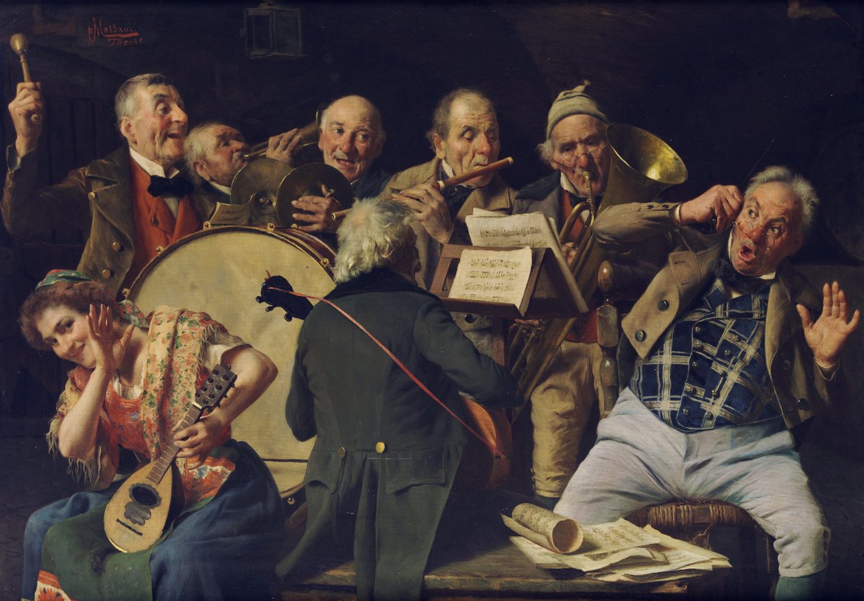 En orkesterrepetition, ca. 1920 av Pompeo Massani