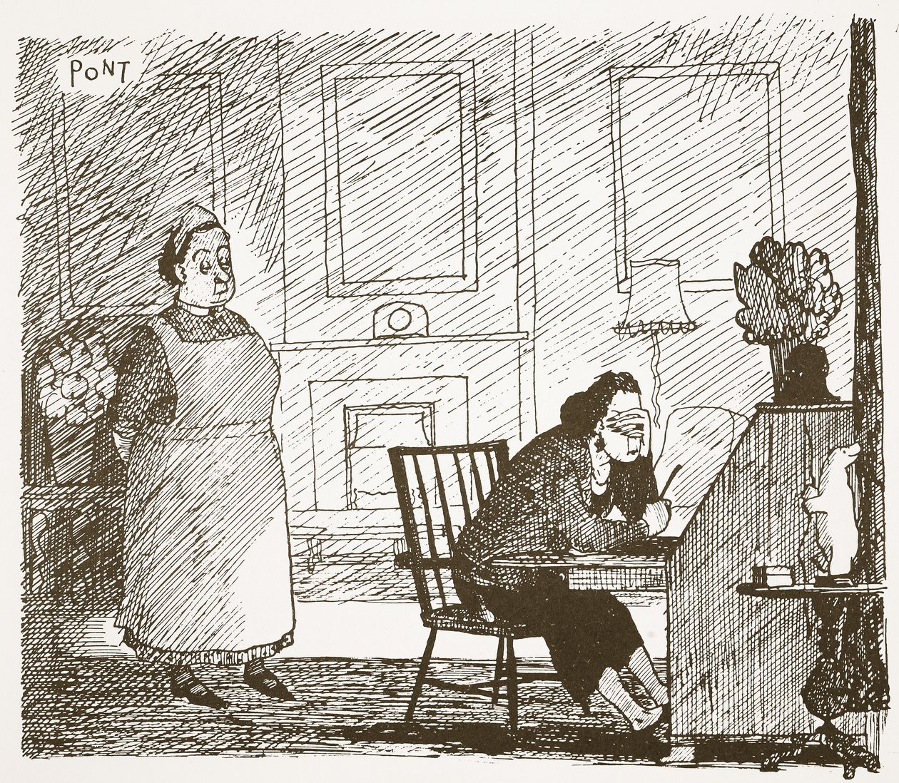 Frånvaro av idéer för måltider, illustration från 