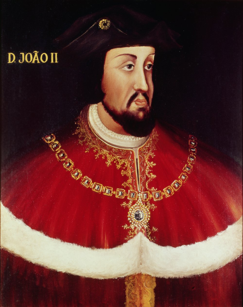 Porträtt av Johannes II av Portugal (1455-95) (panel) av Portuguese School