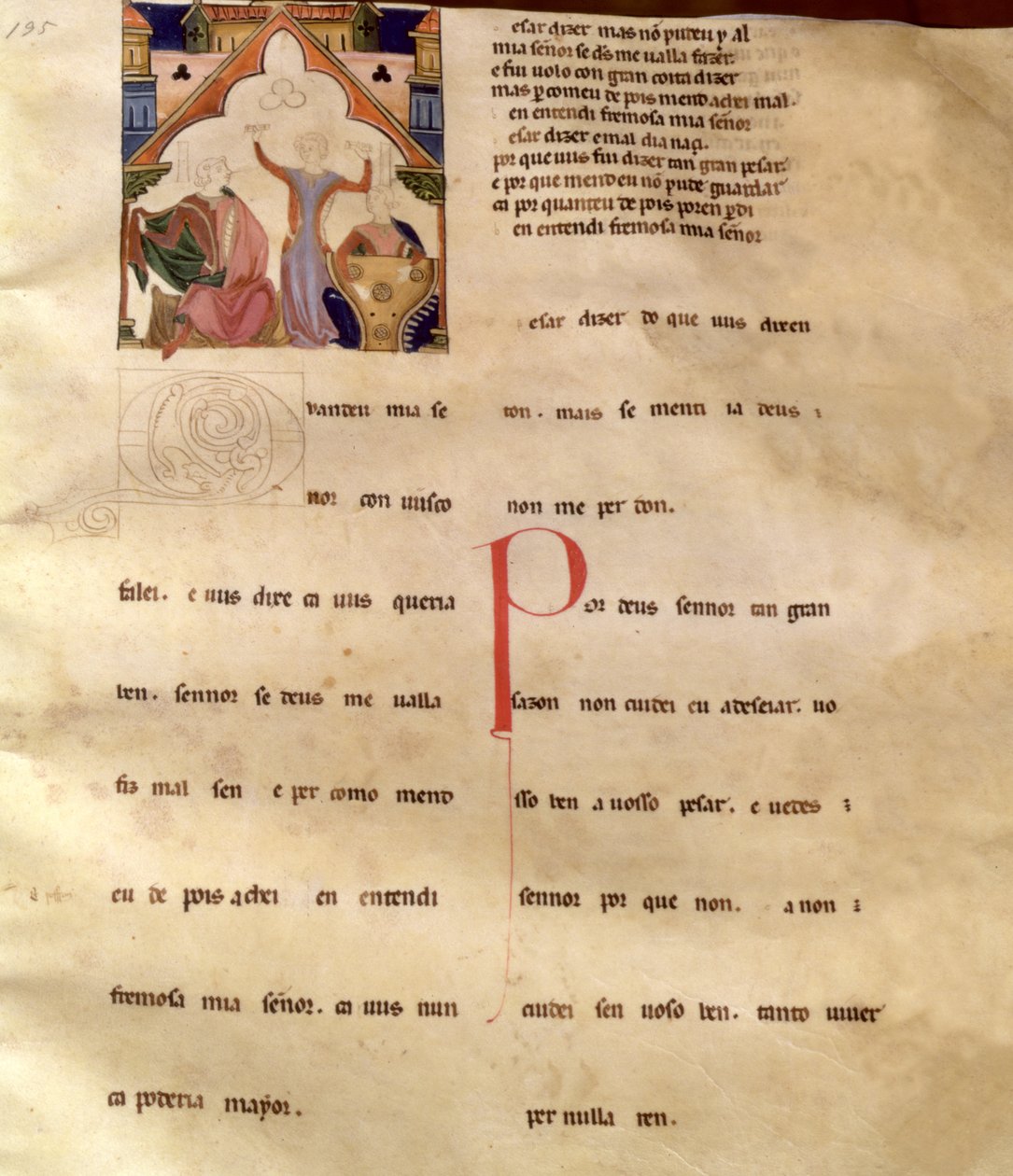 Ajuda Song Verses, Sida 195R, 1200-1400-talet av Portuguese School