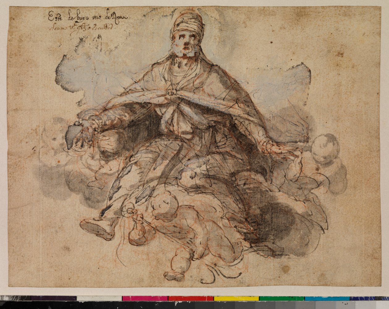 Apoteos av Saint Augustine, recto, 1675-99 av Portuguese School