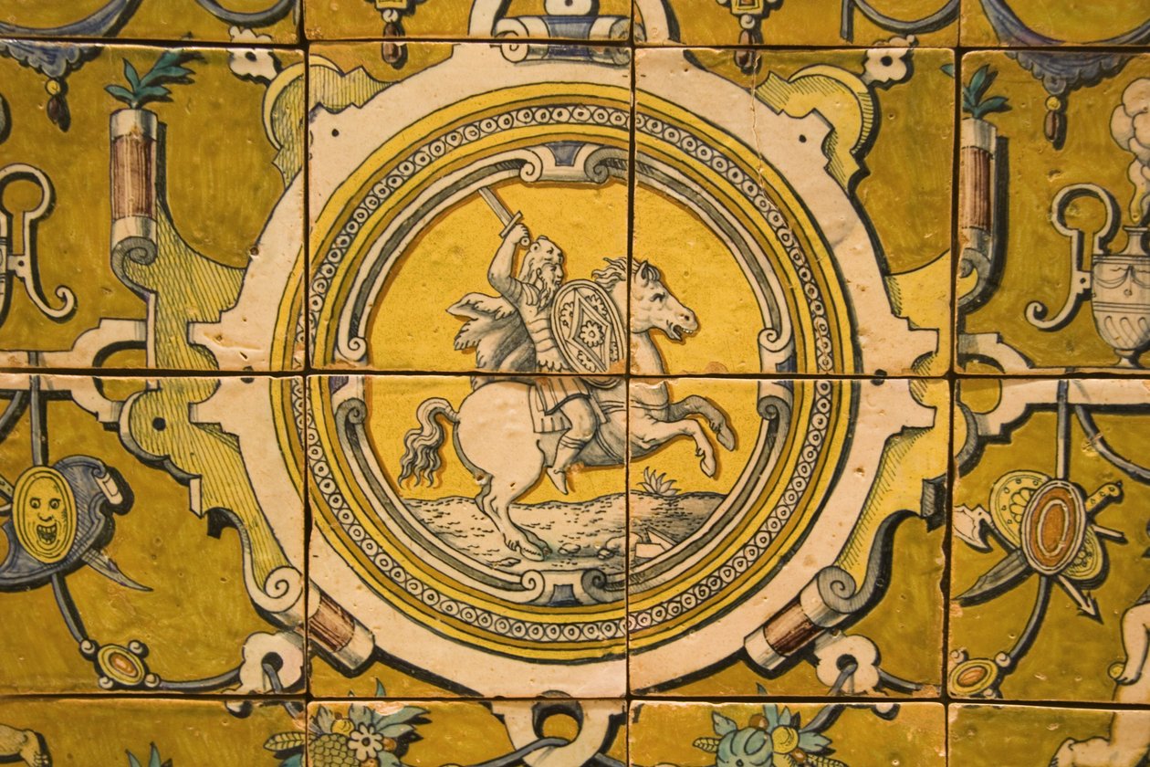Teodosio II:s vapen (1568-1630) hertig av Braganza (keramik) av Portuguese School