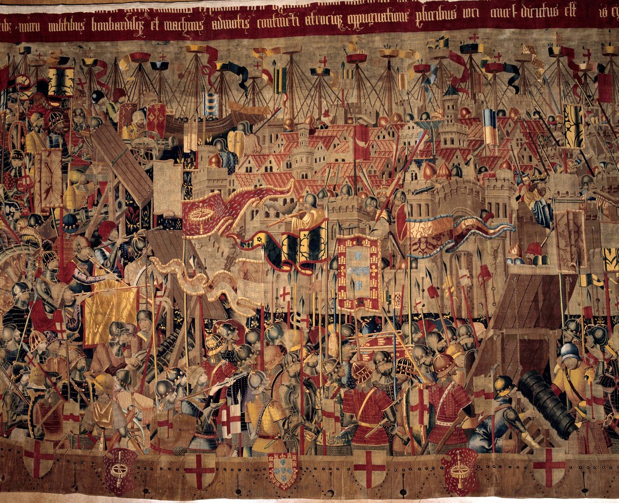 Erövring av Afrika: "" Infångandet av Asilah (Arzila) i Marocko 1471 av den portugisiska flottan""" Fragment av en gobeläng av 1500-talets portugisiska skola. Lissabon, Nationalmuseet för antik konst av Portuguese School