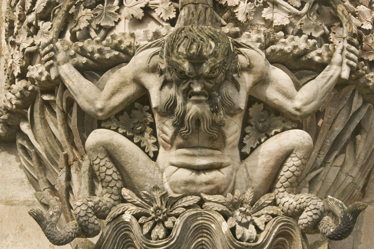 Gargoyle av ett sjömonster av Portuguese School
