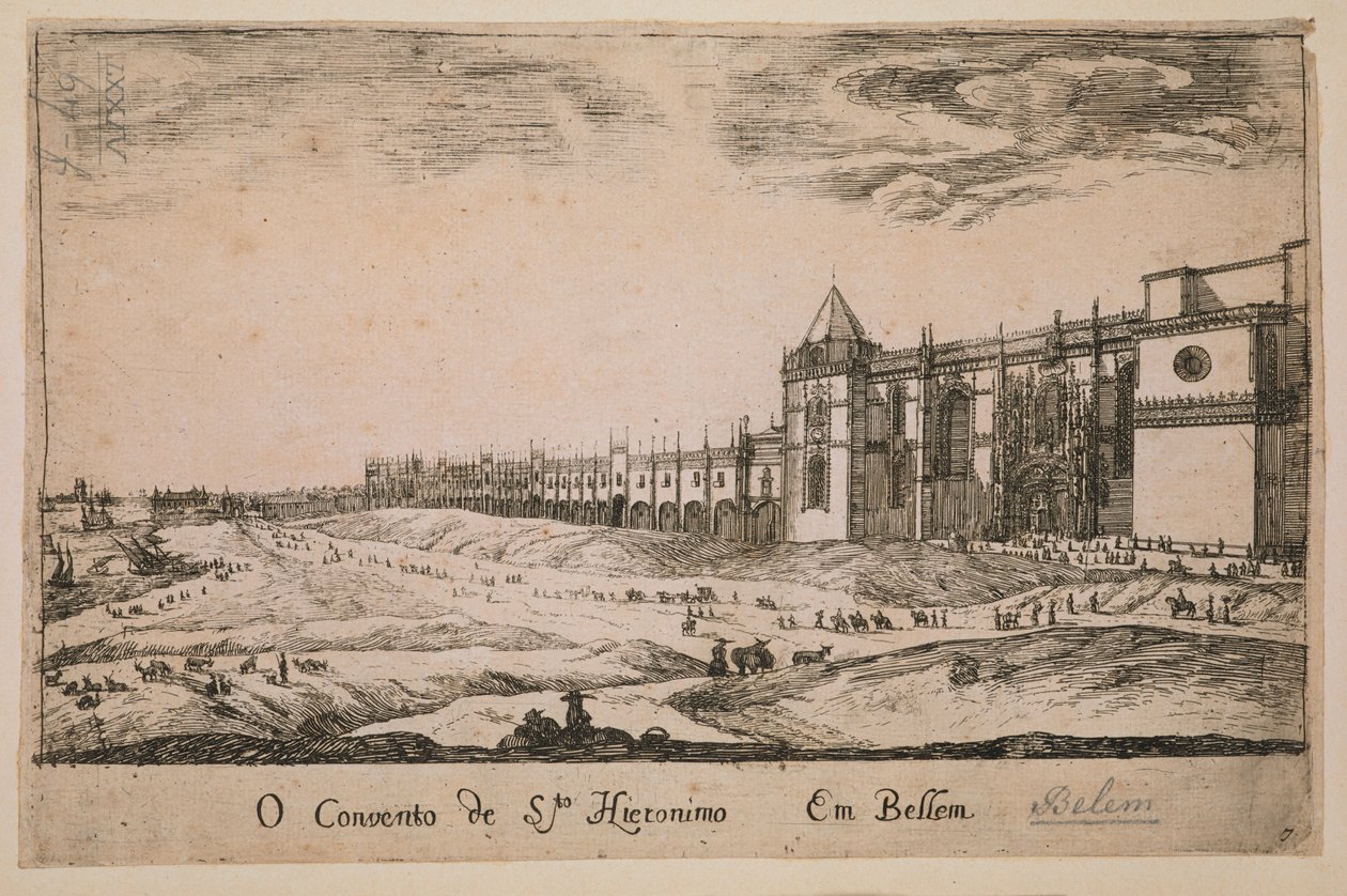 Jeronimos-klostret i Belem-distriktet, Portugal 1662 av Portuguese School
