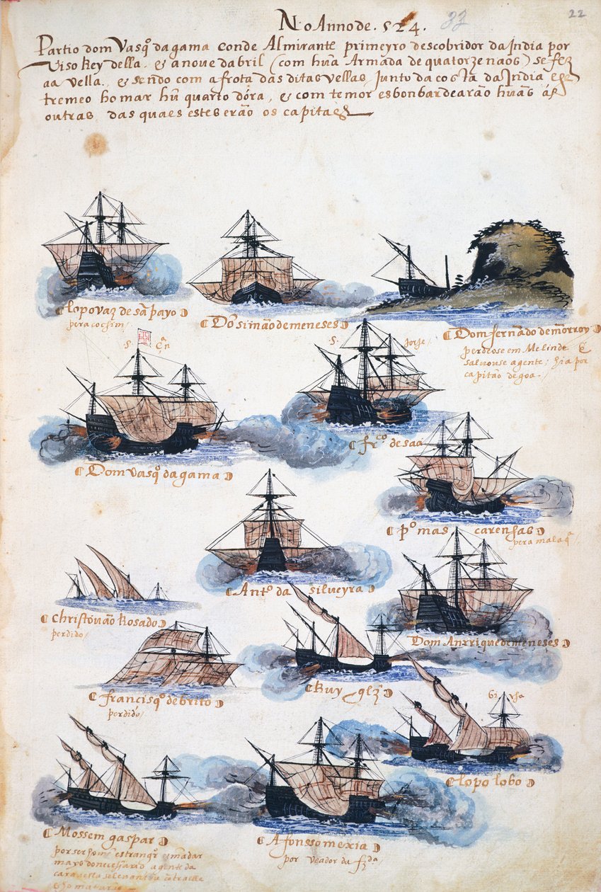 Vasco da Gamas resor, den portugisiska expeditionen av Portuguese School