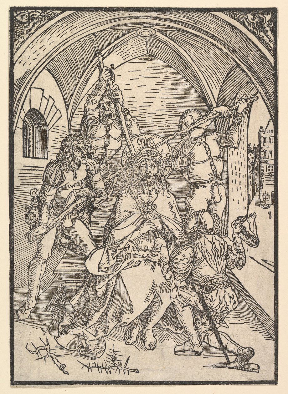 Kristus krönt med törnar, ca. 1500. av Possibly Albrecht Dürer