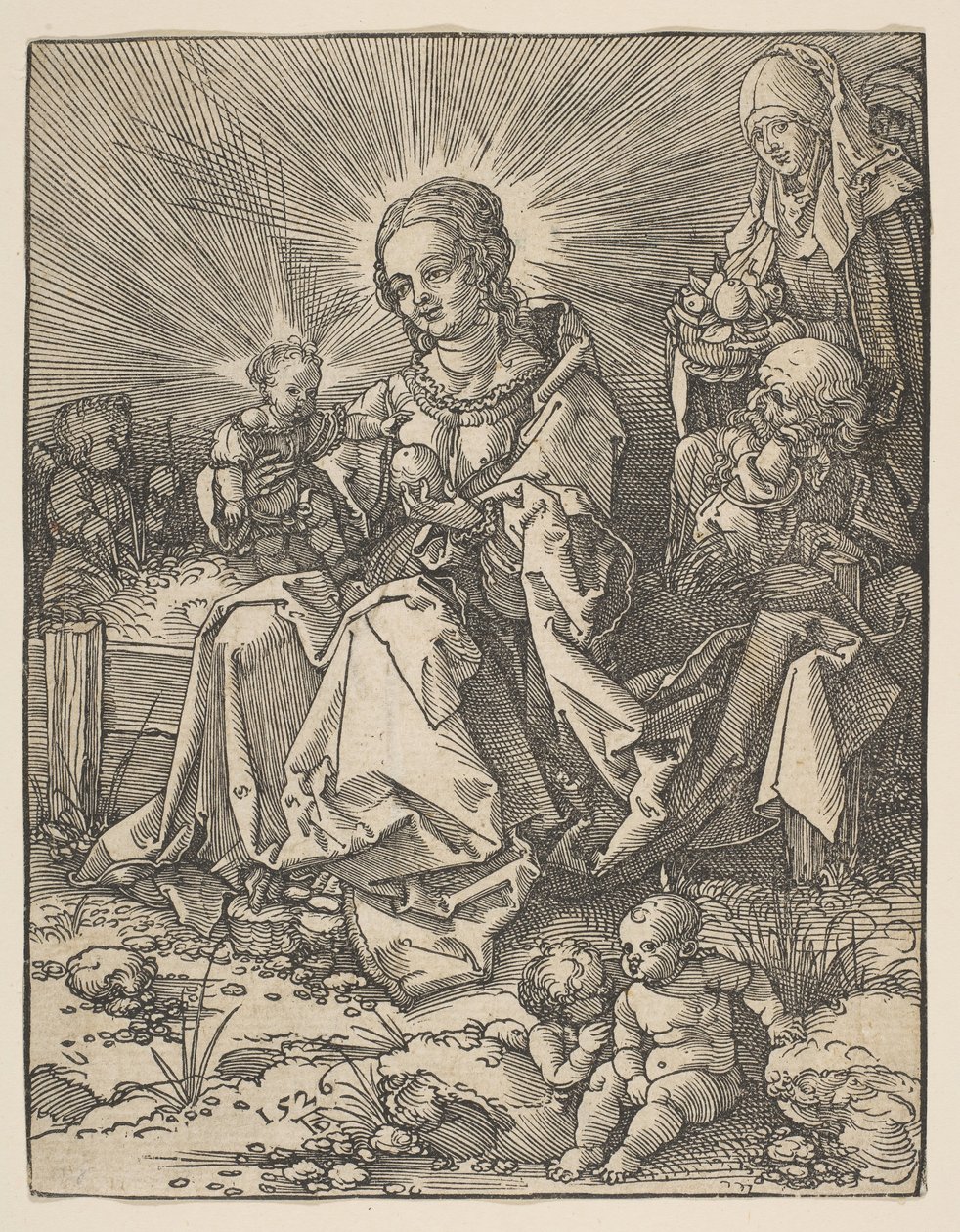 Madonnan på en gräsbank, 1526. av Possibly Albrecht Dürer