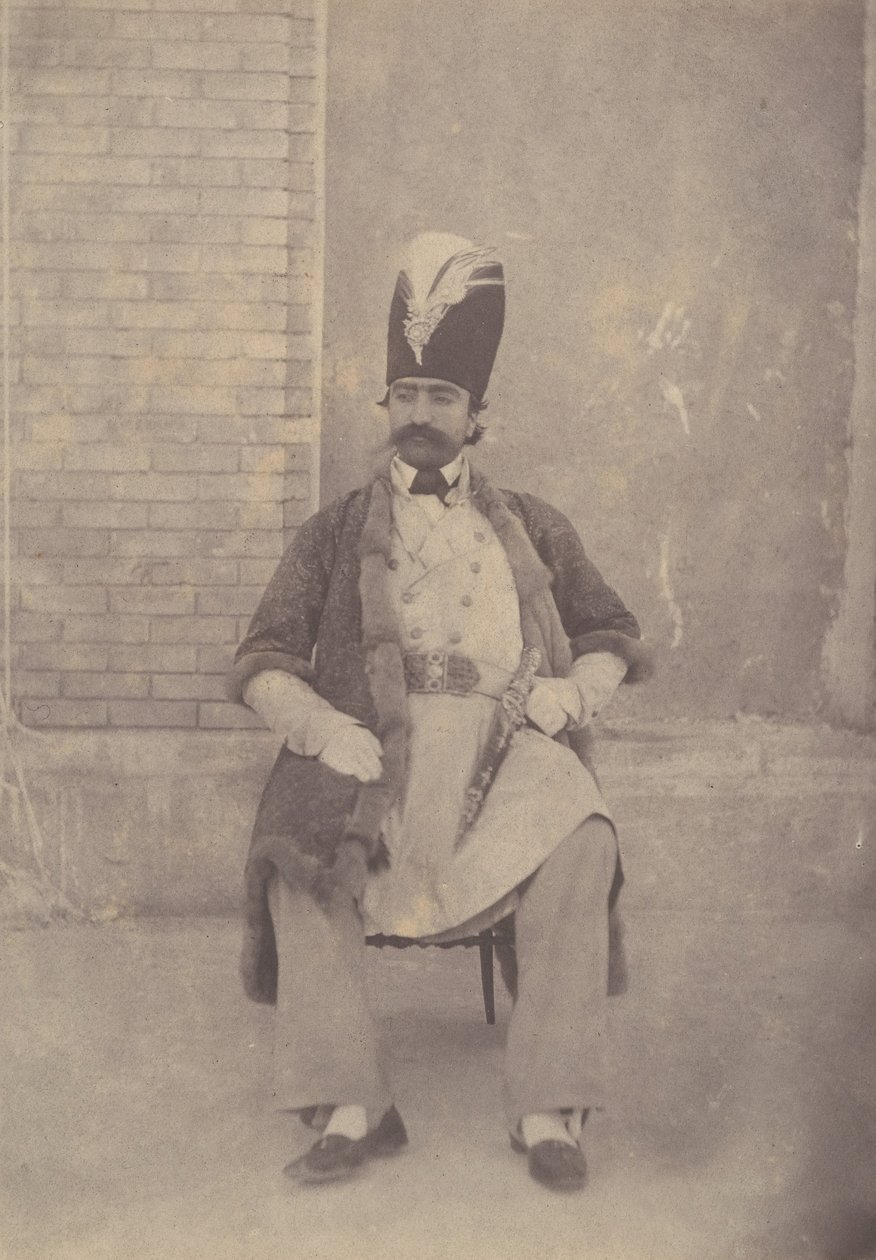 Nasiruddin Shah, CA. 1855-58. av Possibly by Luigi Pesce.