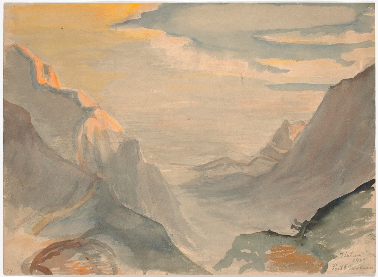 Italienskt bergslandskap av Poul S. Christiansen