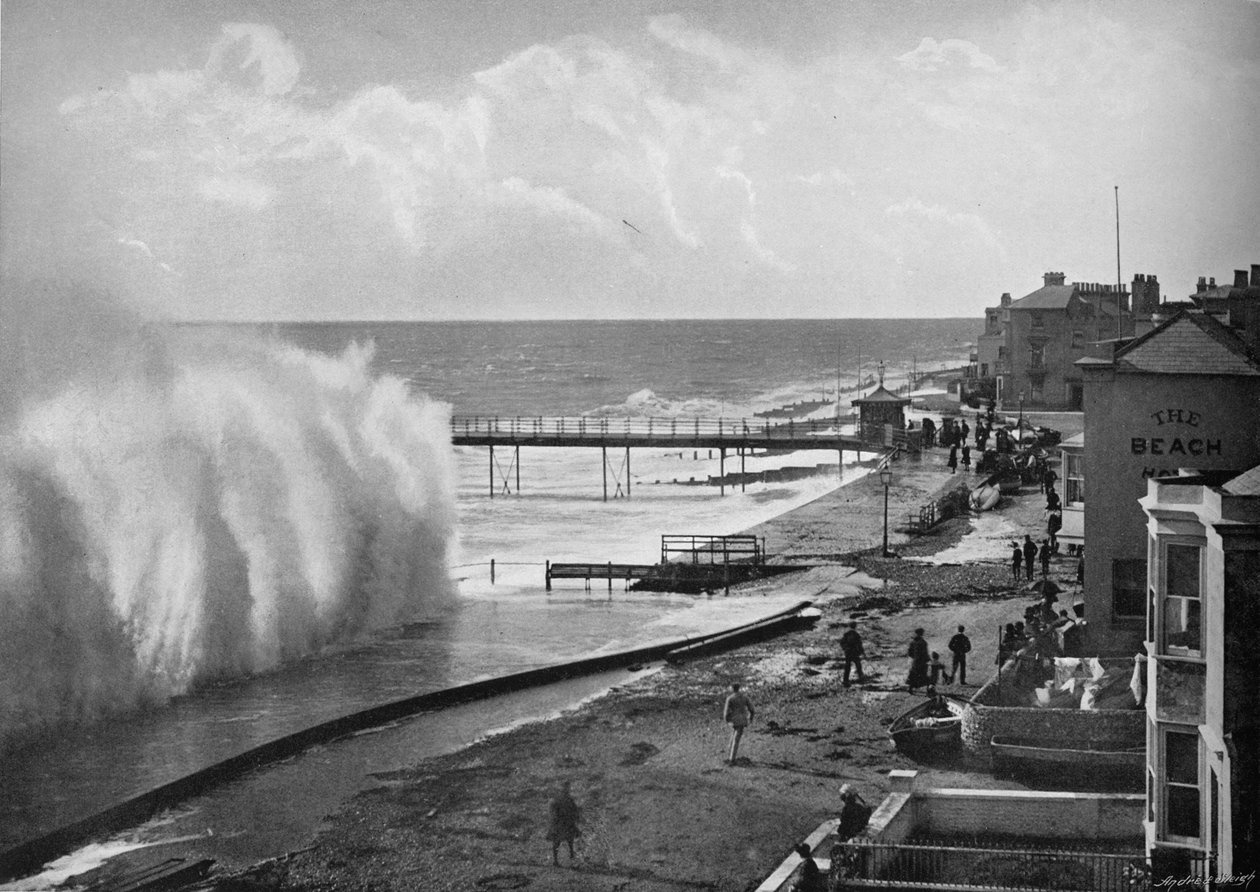 Ett stort hav vid Bognor, c1896 av Poulton and Co