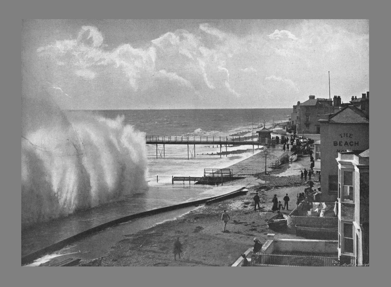 Ett stort hav vid Bognor. c1900 av Poulton and Co
