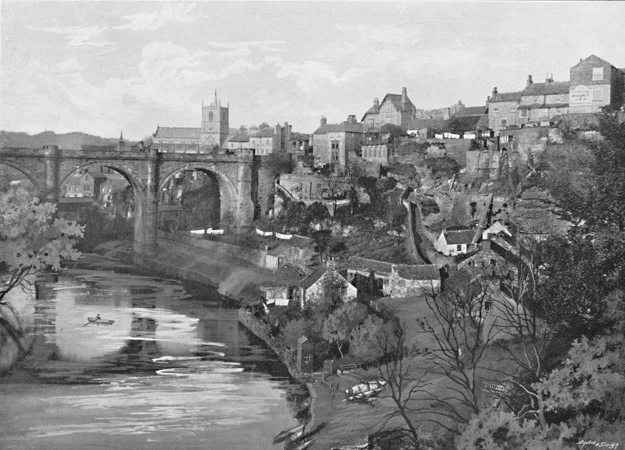 Knaresborough, från slottet, c1896 av Poulton and Co